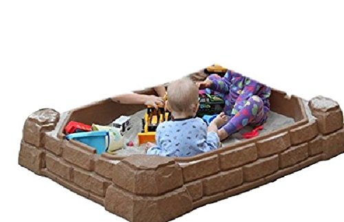 image for ATS Sandbox with Lid Toys for Kids Outdoor Sandbox Large Plastic Sandb