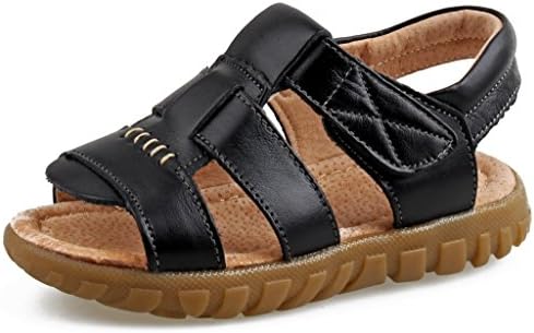 SKOEX Boy's Leather Closed Toe Outdoor Sport Sandal (Toddler/Little Kid)