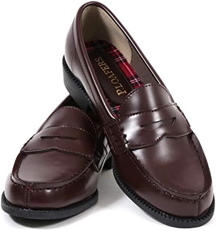 [アキリコ] ローファー シンプルデザイン ベーシック インナーチェック/プレーン 19cm~26.5cm 対応