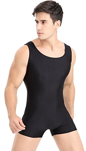 Speerise Speerise Adult Lycra Spandex Short Tank Unitard Dancewear Biketard, XXXL, Black - Thumbnail 2