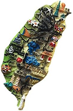 UmerBee Country Fridge Magnets Taiwan Province Map Refrigerator Magnets Office Magnets for Funny Home Kitchen Fridge Decor Car Decor