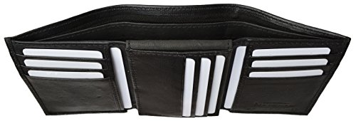 Mens Trifold Wallet Extra Capacity Inside Slots 2 ID Windows by Marshal