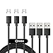NetDot Gen7 Nylon Braided USB-C Magnetic Fast Charging Cable Compatible with Type-C Smartphone(6.6ft /3 Pack Black)