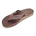 Rainbow Sandals Men's Premier Leather Double Layer with Arch Wide Strap, Mocha, Men's Large / 9.5-10.5 D(M) US