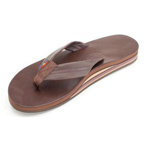 rainbow sandals men's premier leather double layer with arch wide strap