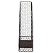 Set of 2 Rustic Brown Metal Chicken Wire Document Magazine Organizer Rack with Label Holder