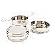 ECOlunchbox Tri Bento 3-Tier Stainless Steel Lunch Box | 4.5 Cups (36 oz) Capacity | 5.25 x 5.25 x 4 inches (13.5 x 13.5 x 10 cm) | Perfect for Meal Prep, Snacks & Portion Control | Durable, BPA Free