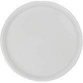 Saedy White Plastic Fast Food Trays, Round Serving Trays(4 Packs)