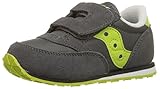 Saucony Jazz Hook and Loop Sneaker (Toddler/Little Kid),Grey/Citron,9.5 M US Toddler