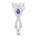 FENDINA Women's Infinity Rings Vintage Pear Cut CZ Twisting Cross Shank Bridal Engagement Wedding Halo Promise Eternity Rings
