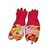 Mackertop Winter Water Stop Fleece Warmer Floral Flower Latex Rubber Gloves Dishwashing Gloves Kitchen Gloves 1 Pair