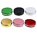 LJY 24 Pieces Multi-Colored Round Aluminum Cans Screw Lid Metal Tins Jars Empty Slip Slide Containers(2 oz) for Lotion Bars,Toiletries,Creams,Samples,Makeup Cosmetic,Spices,Salve,Balms,Beard Balm