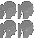 ORAZIO 8 Pairs Stainless Steel Mens Womens Stud Earrings Pierced Cubic Zirconia Earrings, 7mm-10mm