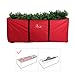 Christmas Tree Storage Bag, Heavy Duty Canvas Xmas Tree Storage Box, Large for Up to 9ft Artificial Tree, Durable Handles with Double-Ended Zipper Red