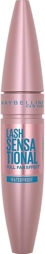 Maybelline Lash Sensational Waterproof Mascara Black 6-Brush Layer-Reveal