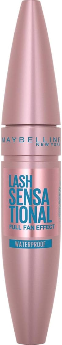 Maybelline Lash Sensational Waterproof Mascara Black 6-Brush Layer-Reveal