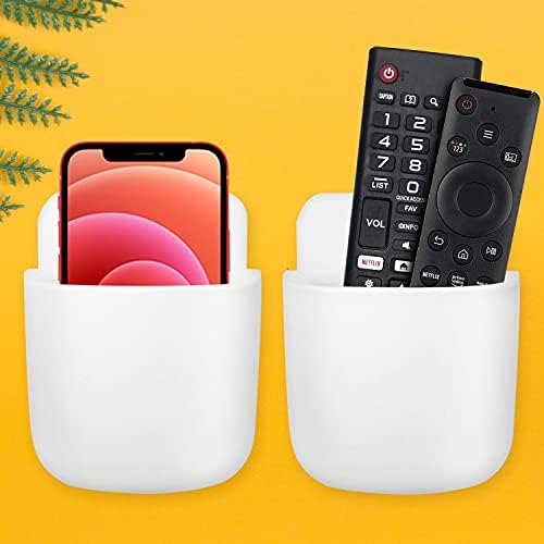 2 Pack 2022 Upgrades TV Remote Holder Wall Mount/Bedside Shelf Wall