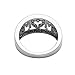 Myhouse Women Girls 18k White Gold Plated Rhinestone Heart Ring MOM Letter Ring For Mother's Day Gifts (9)