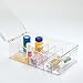 InterDesign Clarity Bathroom Storage Box Organizer for Vitamins, Medicine, Medical, Dental Supplies - Divided, Clear