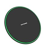 Wireless charger, YOREN fast wireless charger charging pad,10W fast charging for Samsung Galaxy S9 S9+ S8 S8+ Note8 LG V30 G6+, 7.5W qi wireless charger charging for iPhone X 8 8 Plus(No AC Adapter)