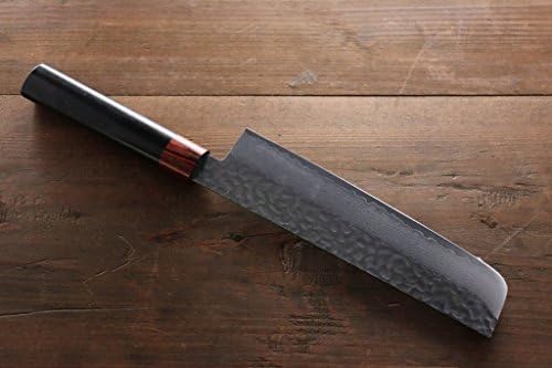 ISEYA VG10 33 LAYER DAMASCUS HAMMERED NAKIRI JAPANESE CHEF KNIFE, 180MM