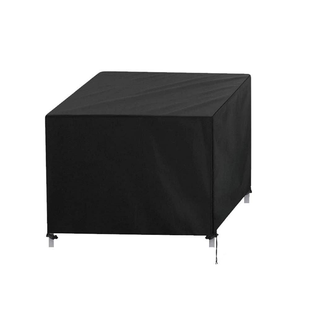 Taomeng Garden Furniture Covers Heavy Duty 420D Oxford Fabric Waterproof Square Outdoor Furniture Cover for Table Chairs, Rattan Furniture Covers Extra Large Patio Cover, Black,115x115x74cm