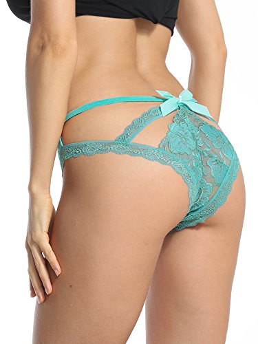 Sofishie Sexy Cage Back Panties - Cyan - Large