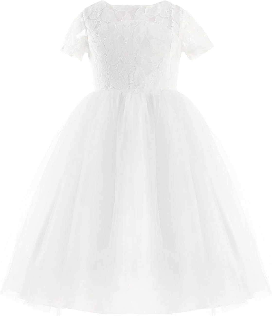 flower girl dress with heart shaped back