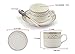Porcelain Tea Cup and Saucer Set Coffee Cup with Saucer and Spoon 18 pc, Set of 6 (Floral)