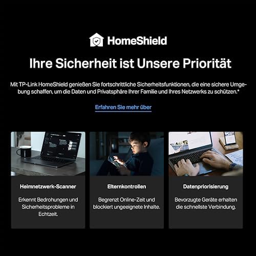 Wi-Fi 7 Router Archer BE220, Dual-Band WLAN 3570 Mbps, 5 × Gigabit-Port, USB 3.0, MLO, EasyMesh, VPN, HomeShield, Kindersicherung, 𝐊𝐞𝐢𝐧 𝐃𝐒𝐋-𝐀𝐧𝐬𝐜𝐡𝐥𝐮𝐬𝐬 𝐔𝐧𝐭𝐞𝐫𝐬𝐭𝐮𝐭𝐳𝐭