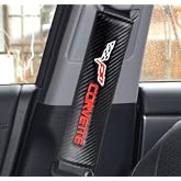 JLNQSTWZ 2PCS Seat Belt Pads for Corvette, Car Seat Safety Belt Cover (Red)