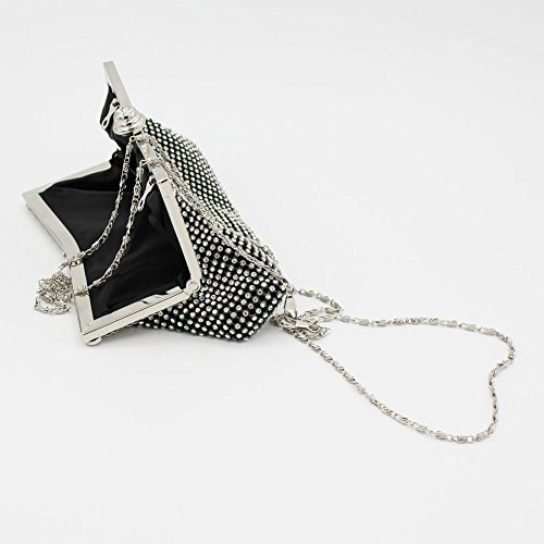 Kingluck the Rhinestone Diamond Wedding Special Occasion Evening Handbags/clutchs (black) - Thumbnail 5