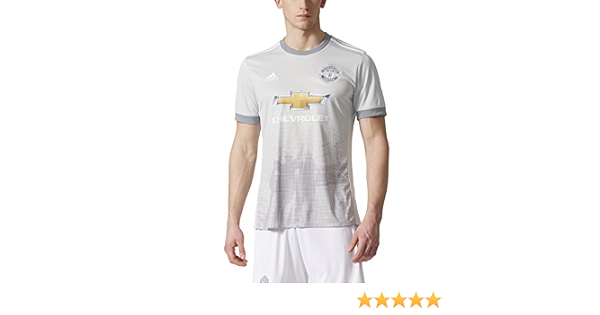 adidas Mens Manchester United Replica Third Jersey (Small) Solid Grey /  White / Grey : Sports \u0026 Outdoors