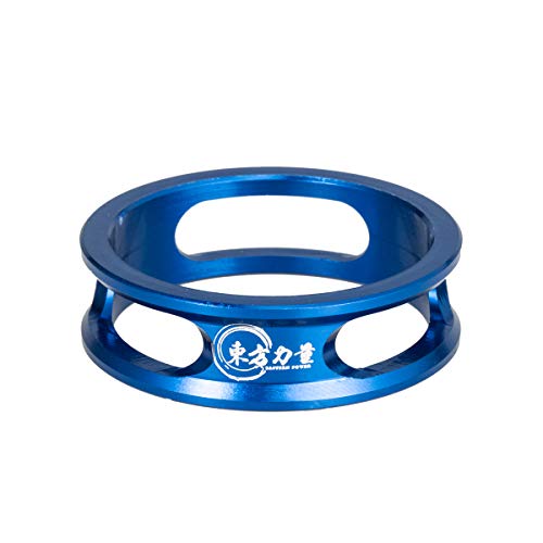EASTERN POWER Bike Headset Spacer 1-1/8" MTB Headset Spacers Road Bicycle Stem Spacers 10mm x 4, Blue