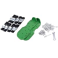 Nuxn Lawn Aerator Shoes Spiked Aerating Lawn Sandals with 26 Spikes and 8 Adjustable Straps Heavy Duty Aerating Sandals for Lawn and Yard Green