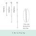 AOBOCO 925 Sterling Silver Chain Extenders for Necklace Bracelet with Gift Box (Set 2'',4'',&6'')