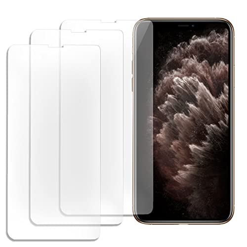 LOOKSEVEN Screen Protector for iPhone XS MAX/iPhone 11 Pro Max(6.5inch),[3 Pack]Anti-Scratch Anti-Fingerprint Tempered Glass Screen Protector Compatible with iPhone XS MAXiPhone 11 Pro Max With Screen Cleaning Paper