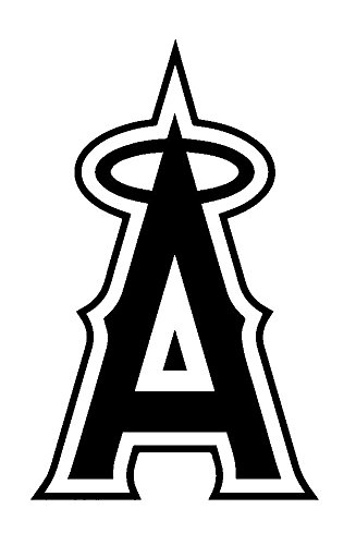 MLB Baseball Los Angeles Angels, Black, 8 Inch, Die Cut Vinyl Decal, For Windows, Cars, Trucks, Toolbox, Laptops, Macbook-virtually Any Hard Smooth Surface