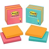 Post-it Pop-up Notes,  Americaâ€™s #1 Favorite Sticky Note, 3 in x 3 in, Assorted Colors, 5 Pads/Pack (3301-5ALT-M)