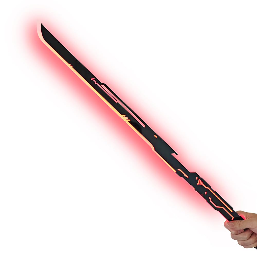 Photo 1 of IUUBVV Future LED Cosplay Sword, 31.4 inches LED Sword Model for Halloween Costume Props (red)
