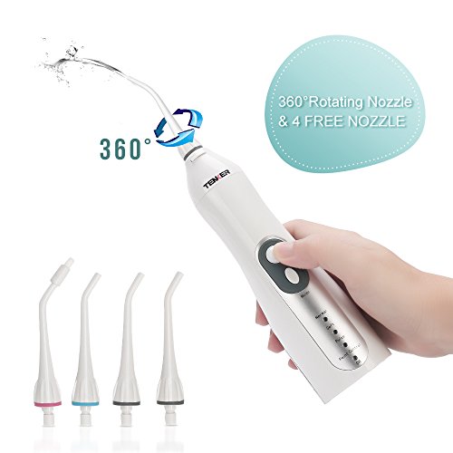 TENKER Cordless Water Flosser with 4 Jet Tips, Rechargeable Oral Irrigator 4-Mode High Capacity Water Tank Portable Dental Irrigator for Home Travel - Thumbnail 3