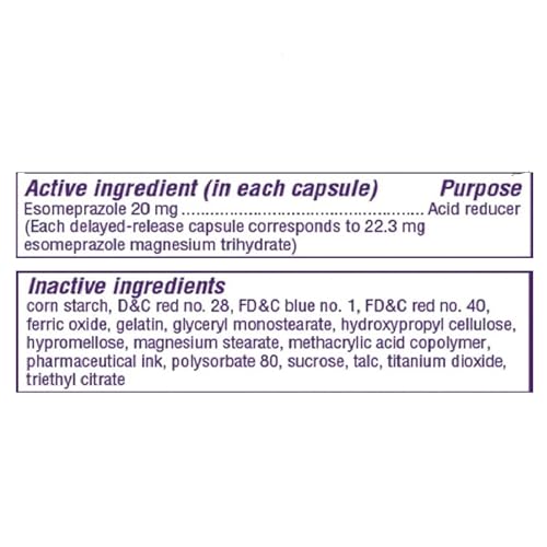 NEXIUM 24HR ACID REDUCER HEARTBURN RELIEF CAPSULES FOR ALL-DAY AND ALL-NIGHT PROTECTION FROM FREQUENT HEARTBURN, HEARTBURN MEDICINE WITH ESOMEPRAZOLE MAGNESIUM – 42 COUNT