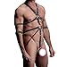 Strict Male Body Harness, Sexy Slave Adjustable Full Body Chest Harness with Cock Strap, PU Leather Bondage Kit for Menthumb 2