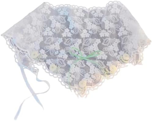 Embroidered Sheer Lace Headband Hair Scarf Lightweight Chic Y2K Boho Wrap Amazon.com: Floral Hair Scarf Headband for Women White Lace  main image 3