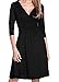 Glamour Empire Women's Knee Length 3/4 Sleeve Viscose Circle Dress 282 (Black, US 14, 2XL)