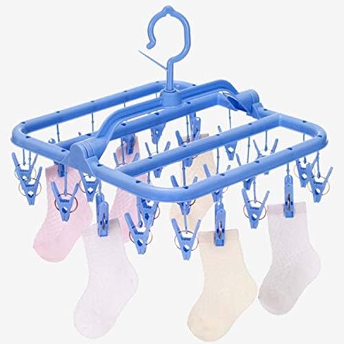 xunlei Drying Rack Underwear Socks Foldable Socks Hanger Clip And Drip Hanger Collapsible Portable Plastic Laundry Underwear Hanger With 26 Clothespins