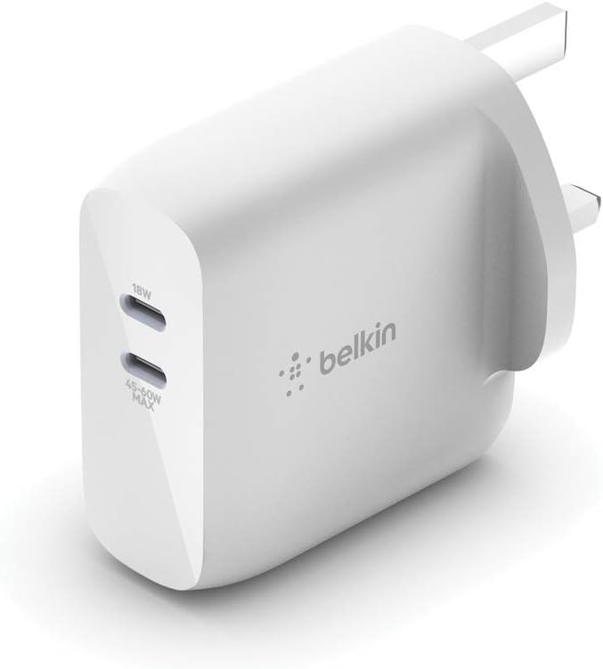 Belkin BoostCharge Dual USBPD GaN Wall Charger 68W (USBC Fast Charger