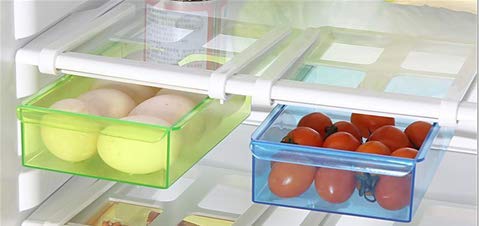 Cuteelf Klemm-Schublade für Kühlschrank Schublade Aufbewahrungsbox Kühlschrankbox Schublade Aufbewahrungskiste Gemüsefach Kühlfach Gemüseschale Fach Zusatzfach