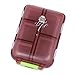 Bidear Pill Case - Portable Travel Tablet Medicine Vitamin Pill Organizer Box for Purse or Pocket,10 Compartments,Translucent Chocolate