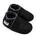 Mejale Baby Boy Girl Shoes Soft Soled Leather Moccasins Anti-Skid Infant Toddler Prewalker(Black,18-24 Months)